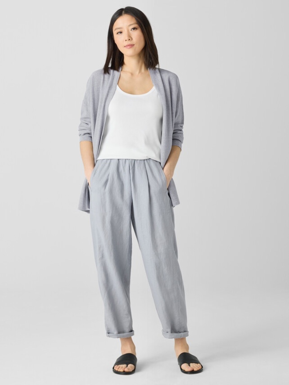 Eileen fisher organic linen lantern pant Size S